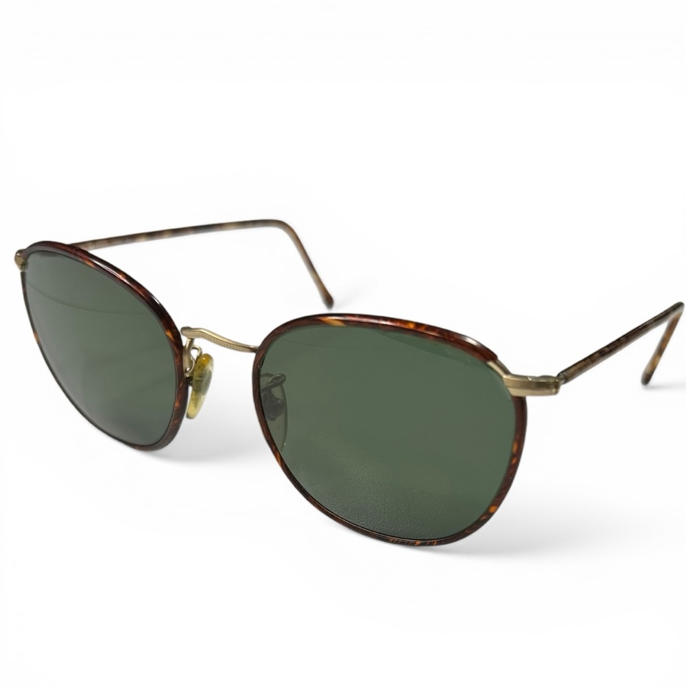 Vintage Giorgio Armani Eyeglasses Frame Italy Tortoise Aviator 52-20 Frames Only